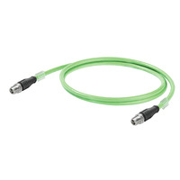 Connecting cable Cat.6 PUR - M12 X-type / M12 X-type