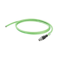 Connecting cable Cat.6 PUR M12 X-type / open end