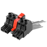 Female plug clamping yoke connection with pluggable shield connector