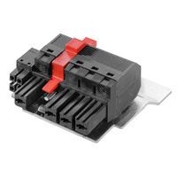Female plug, PUSH IN spring connection with pluggable shield connector