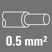 0.5 - 0.75 mm²