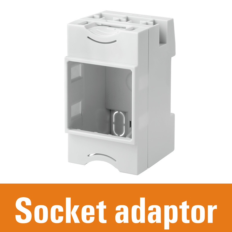 Tragschienenadapter für Steckdoseneinsätze