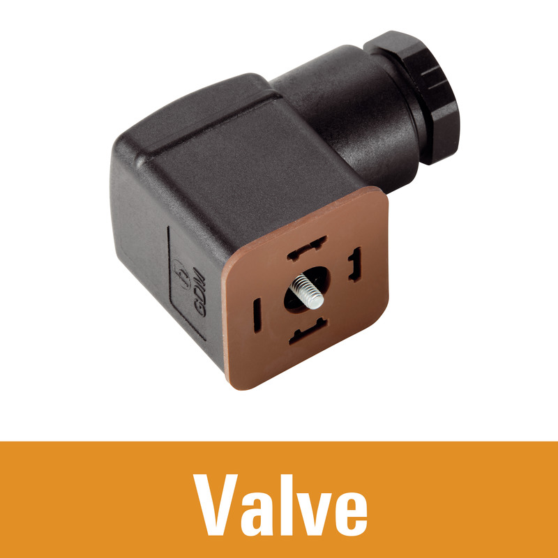 Valve plug-in connector