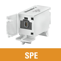 Mounting rail outlet SPE